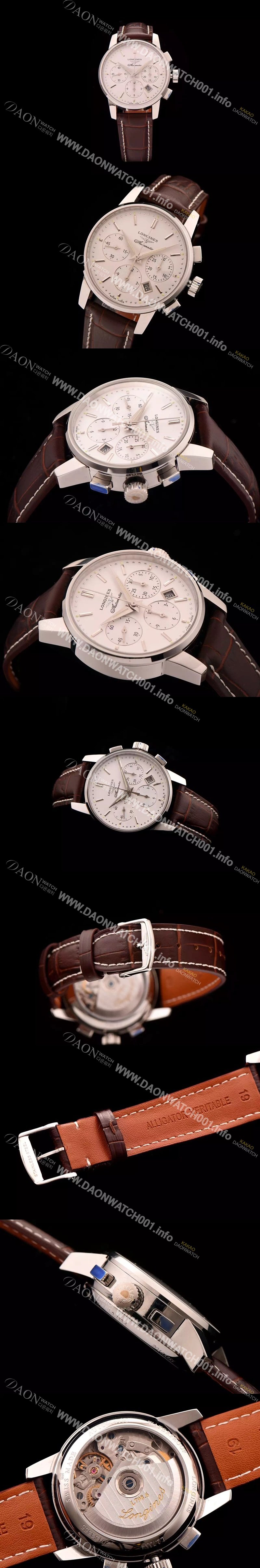 SA급 론진 남성용 마스터 컬렉션 크로노그래프 오토매틱 화이트다이얼 LON0401 xx