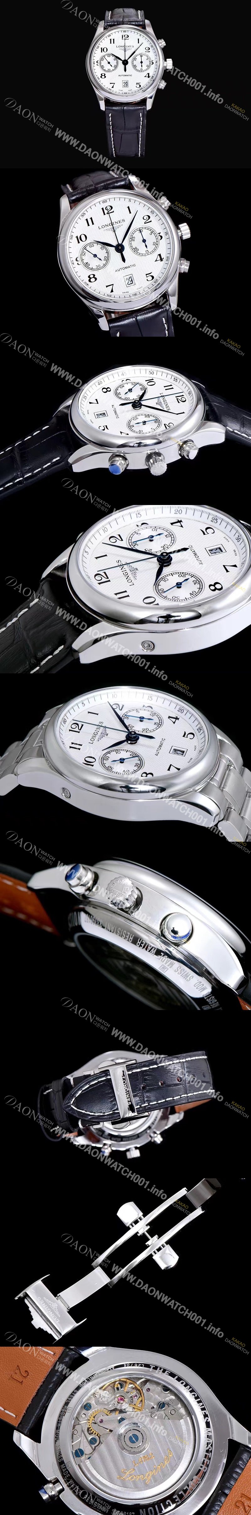 SA급 론진 남성용 마스터 L2.669.4.78.6 컬렉션 화이트 다이얼 오토매틱 무브먼트 LON0410 xx