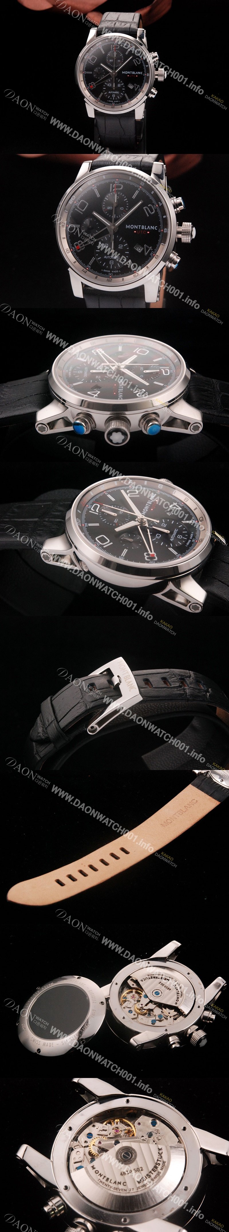 SA급 몽블랑 남성용 타임워커 크로노 SS 블랙 다이얼 43mm MON4230 xx