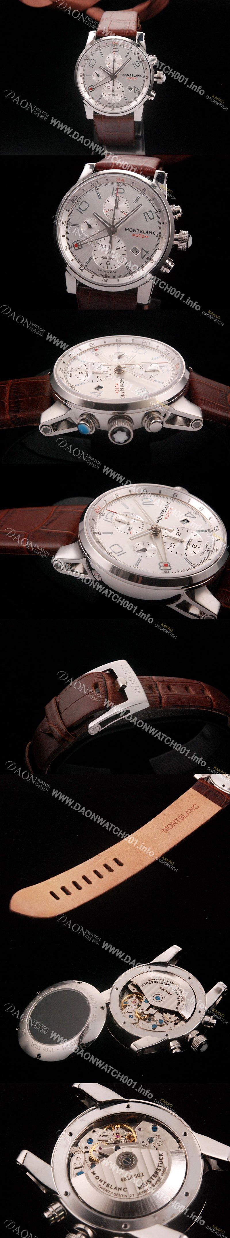 SA급 몽블랑 남성용 타임워커 크로노 SS 실버 다이얼 43mm mon00051 MON4200 xx