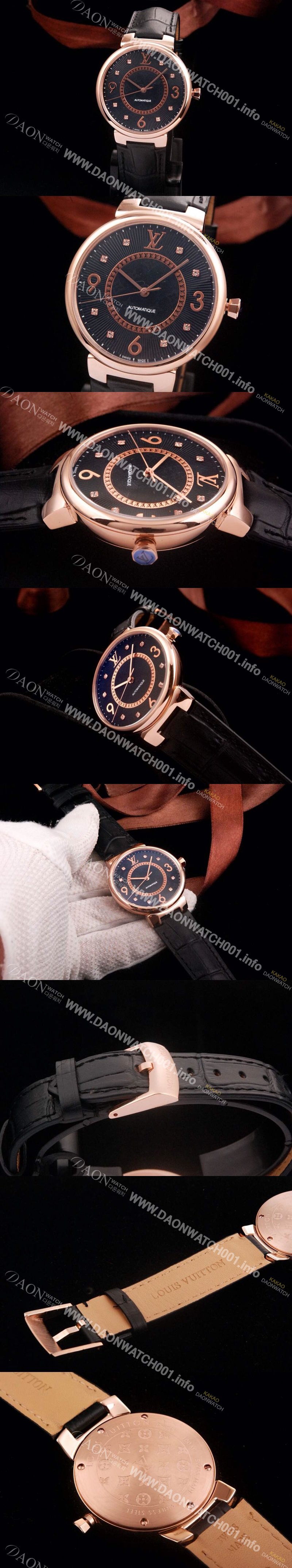 SA급 루이비통 남성용 브라운 다이얼 탕부르 모노그램 Quartz Movement LOU4212 xx