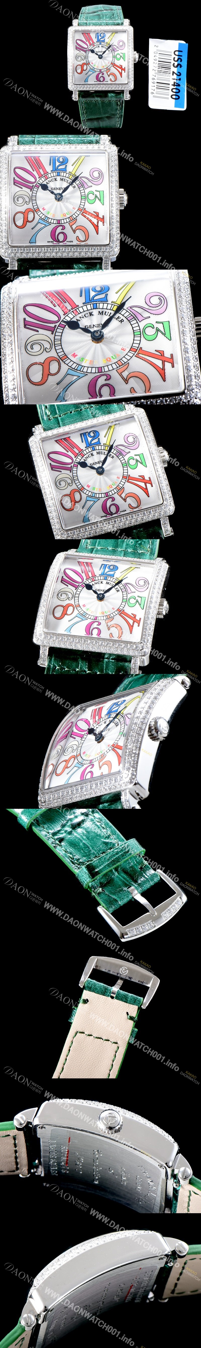 SA급 프랭크 뮬러 남성용 마스터 스퀘어 6000 K SC DT COL DRM V D 레이디 워치 쥬얼 다이아몬드 베젤 크레이지 아워 다이얼 스위스 오토매틱 무브먼 FRA4430 xx