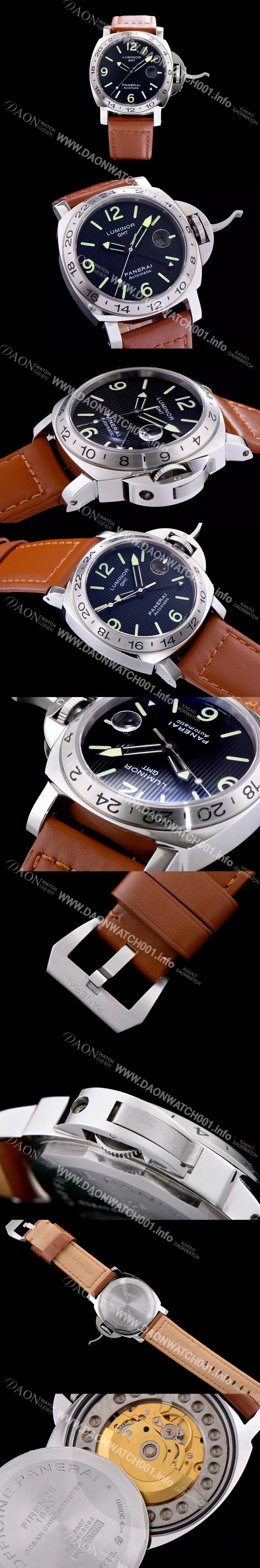 SA급 파네라이 남성용 루미너 스위스 2836 오토매틱 무브먼트 블랙다이얼 PAN0402 xx