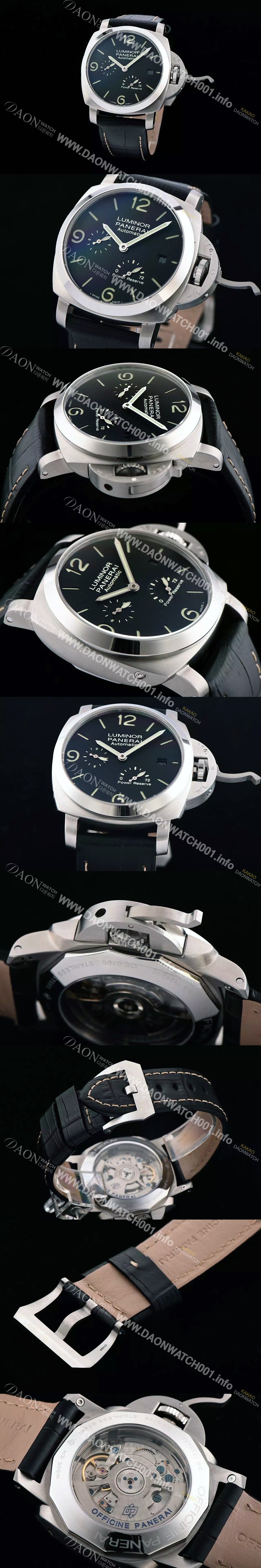SA급 파네라이 남성용 루미너 플라이배크 블랙 다이얼 PAN0451 xx