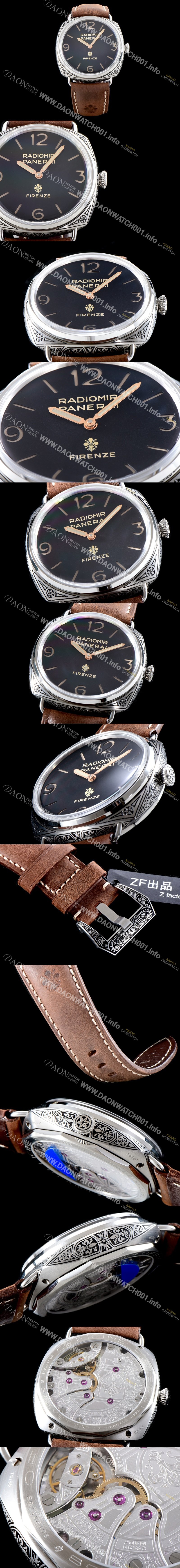 SA급 파네라이 남성용 라디오미르 PAM00604 오토매틱 Cal.P.3000 무브먼트 블랙 다이얼 PAN1223 xx