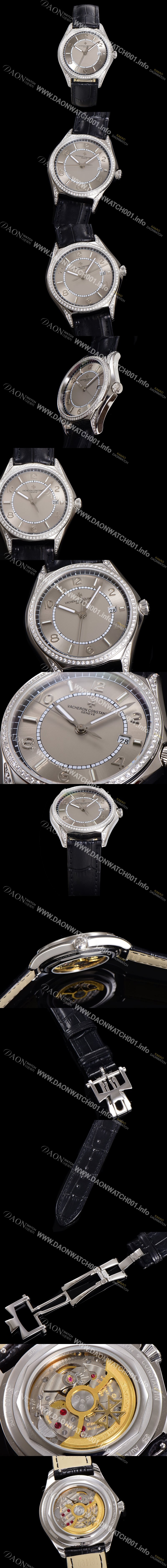 SA급 바쉐론 콘스탄틴 남성용 피프티식스 Ref.4600E 오토매틱 1326 타입 40mm 보석/큐빅 가죽줄 그레이 다이얼 vac1147 xx