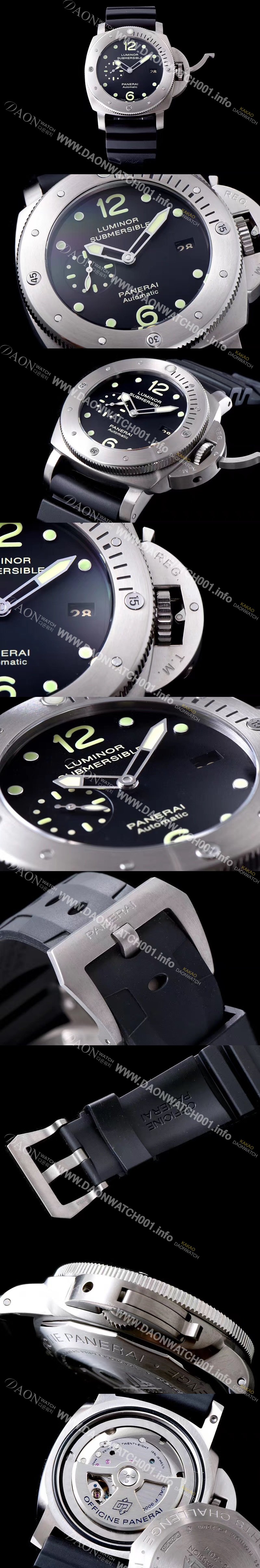 SA급 파네라이 남성용 서브멀시브 PAM00571 오토매틱 Cal.P.9000 무브먼트 블랙 다이얼 PAN0431 xx