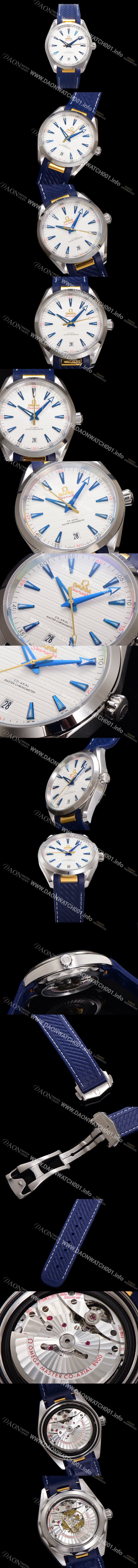 SA급 오메가 남성용 씨마스터 220.12.41.21.02.004 아쿠아테라 150m 마스터 코-액시얼 라이더 컵 41mm 오토매틱 Cal.8900 타입 실버 다이얼 omg20239 xx