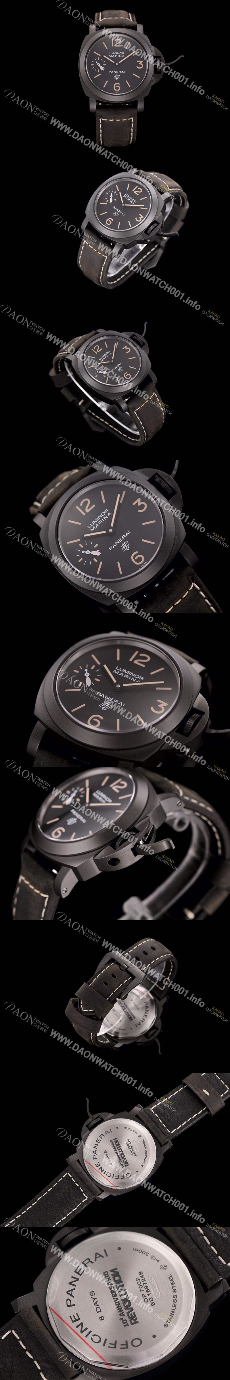 SA급 파네라이 남성용 루미너 마리나 팸005`K` 블랙다이얼 PAN1224 xx