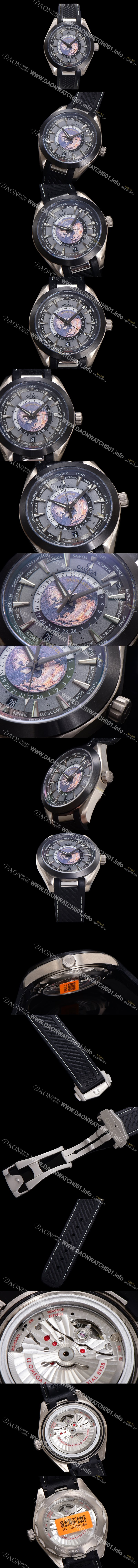 SA급 오메가 남성용 씨마스터 220.92.43.22.99.001 아쿠아테라 150M GMT 월드타이머 43미리 오토매틱 Cal. 8938 타입 우레탄줄 그레이 다이얼 omg20244 xx