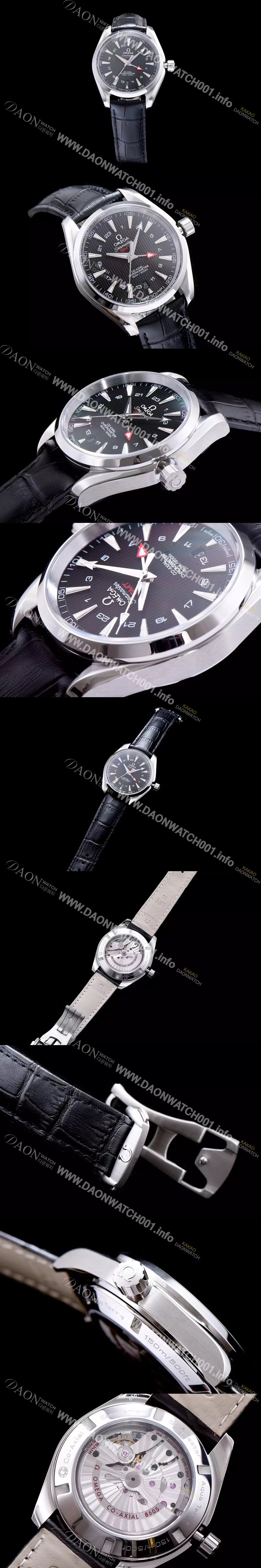 SA급 오메가 남성용 시마스터 지엠티 블랙 다이얼 오토매틱 무브먼트 OMG0320 xx