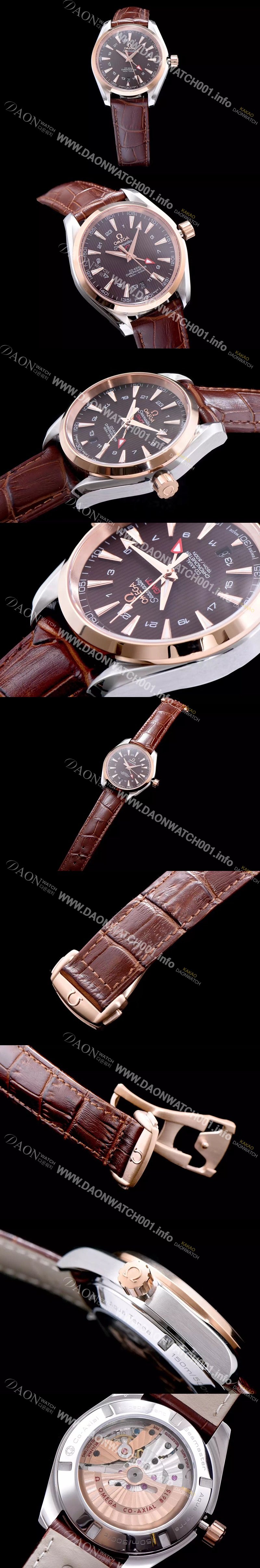 SA급 오메가 남성용 시마스터 지엠티 브라운 다이얼 오토매틱 무브먼트 OMG0325 xx
