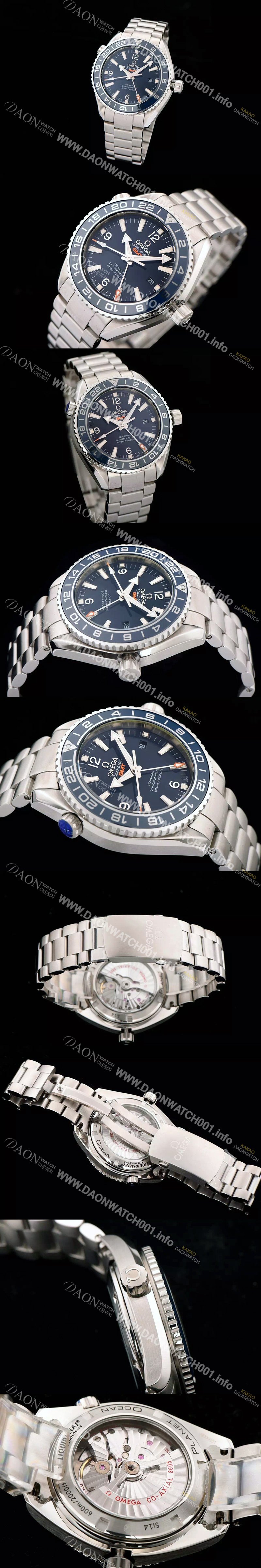 SA급 오메가 남성용 시마스터 플래닛 오션 코엑시얼 지엠티 블루다이얼 오토매틱 무브먼트 OMG0311 xx