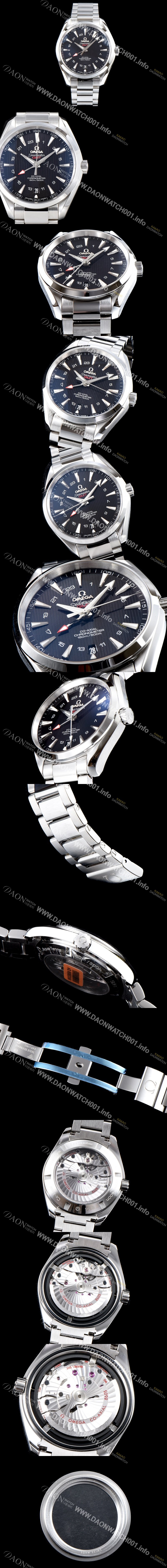 SA급 오메가 남성용 시마스터 231.10.43.22.01.001 VS사 아쿠아 테라 150M 오메가 코-액시얼 크로노미터 지엠티 43MM 블랙 다이얼 브레이슬릿 오토매틱 무브먼트 OMG0540 xx
