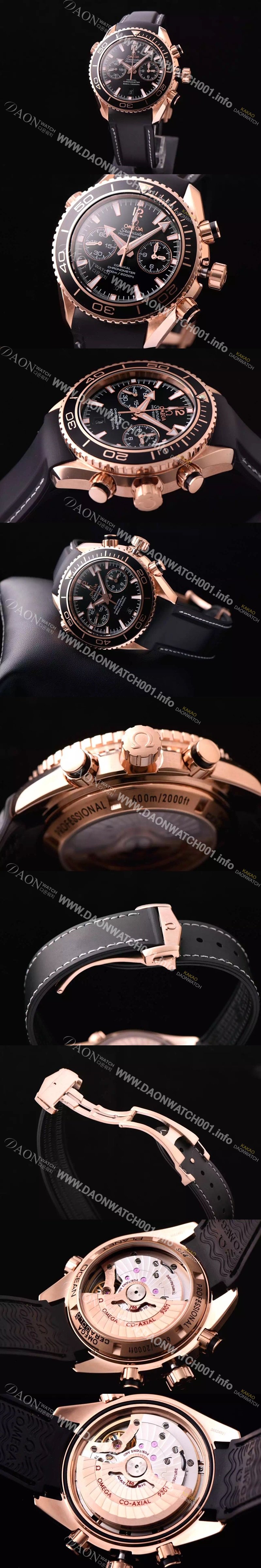 SA급 오메가 남성용 씨마스터 ETA-7750 오토매틱 무브먼트 블랙 다이얼 OMG0025 xx