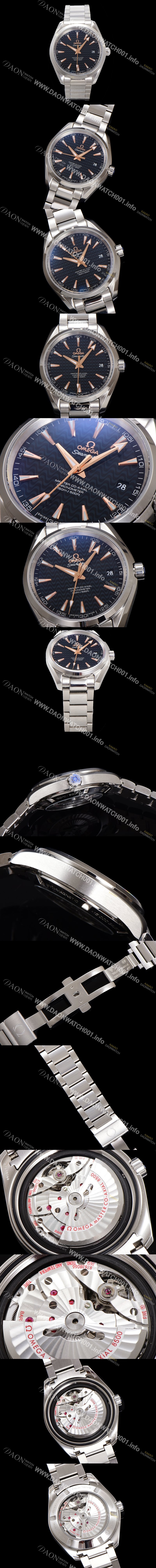 SA급 오메가 남성용 씨마스터 231.10.42.21.01.006 아쿠아테라 150M 마스터 코-액시얼 41.5MM 크로노미터 블랙 다이얼 오토매틱 무브먼트 omg20231 xx