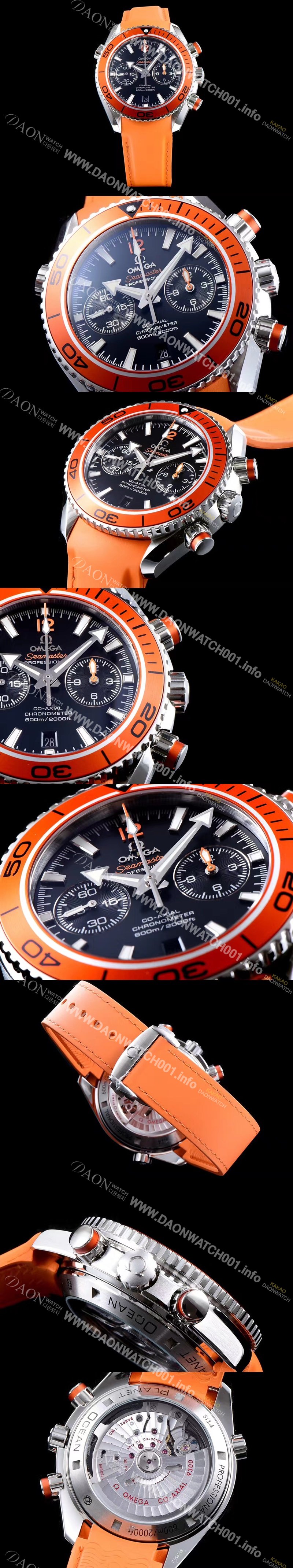 SA급 오메가 남성용 씨마스터 ETA-7750 오토매틱 무브먼트 블랙 다이얼 OMG0020 xx