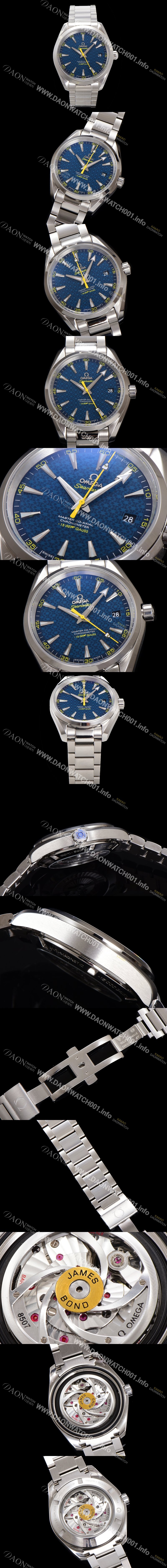 SA급 오메가 남성용 씨마스터 231.10.42.21.03.004 아쿠아테라 제임스 본드 007 리미티드 에디션 15,007 Gauss 코-액시얼 41.5MM 크로노미터 블루 다이얼 오토매틱 무브먼트 omg20230 xx