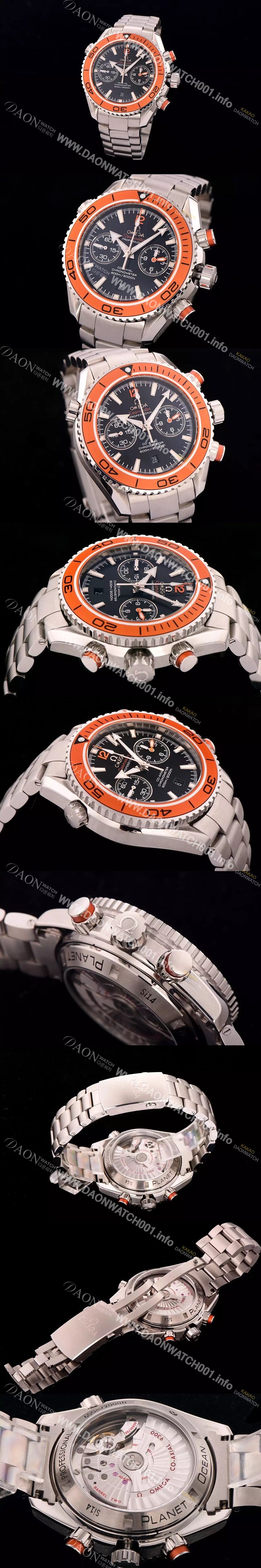 SA급 오메가 남성용 씨마스터 ETA-7750 오토매틱 무브먼트 블랙 다이얼 OMG0020 xx