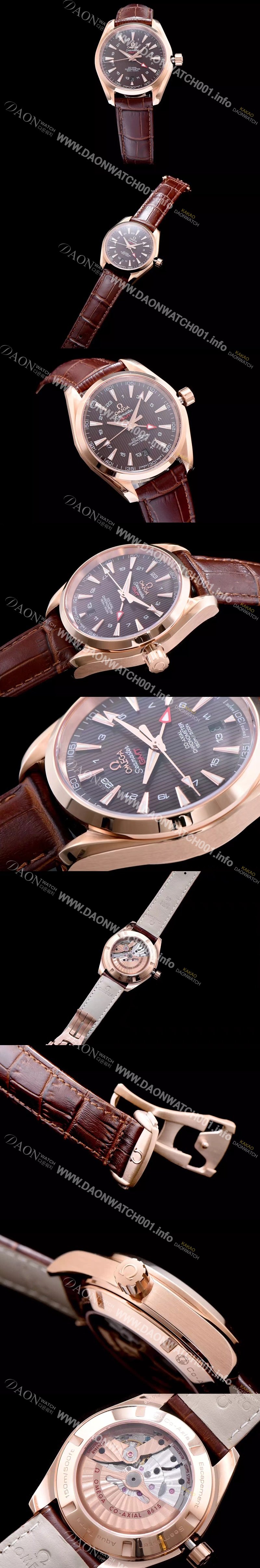 SA급 오메가 남성용 시마스터 지엠티 브라운 다이얼 오토매틱 무브먼트 OMG0320 xx