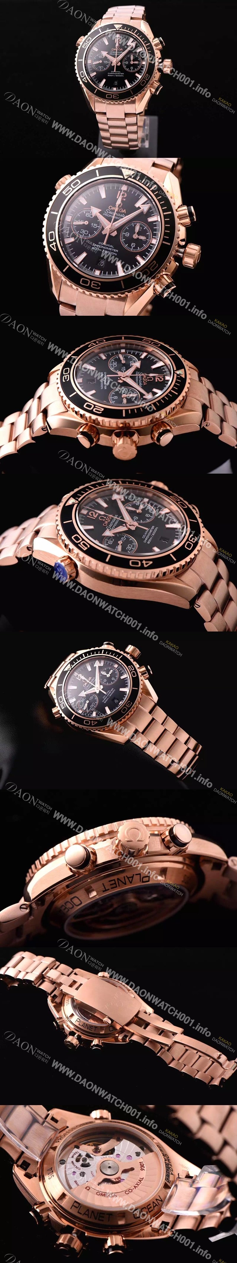 SA급 오메가 남성용 씨마스터 ETA-7750 오토매틱 무브먼트 블랙 다이얼 OMG0021 xx