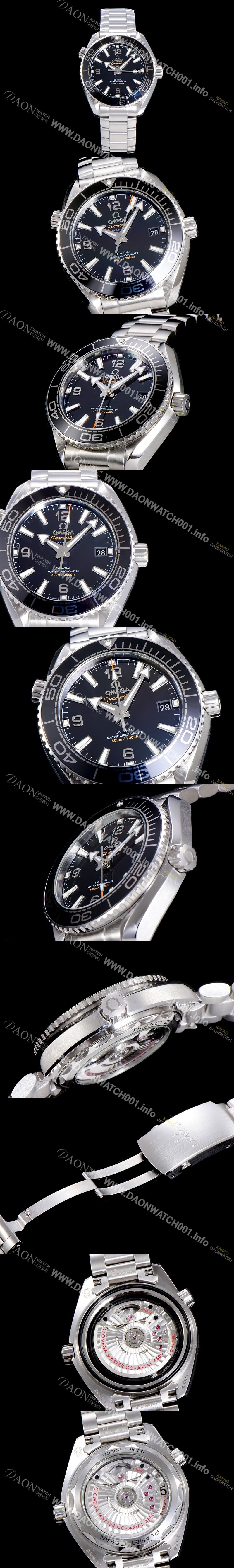 SA급 오메가 남성용 시마스터 215.30.40.20.01.001 플래닛 오션 600m 블랙다이얼 OMG07743 xx