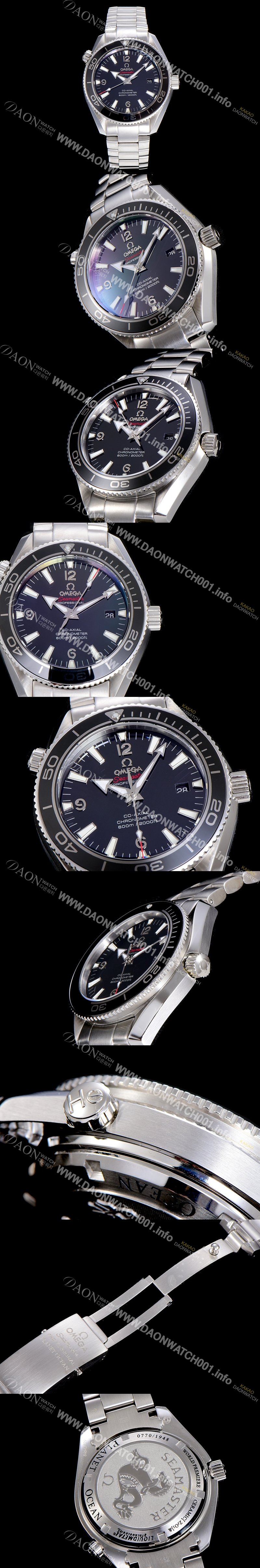 SA급 오메가 남성용 시마스터 222.30.42.20.01.001 플래닛 오션 600m 리미티드 에디션 블랙다이얼 OMG03673 xx