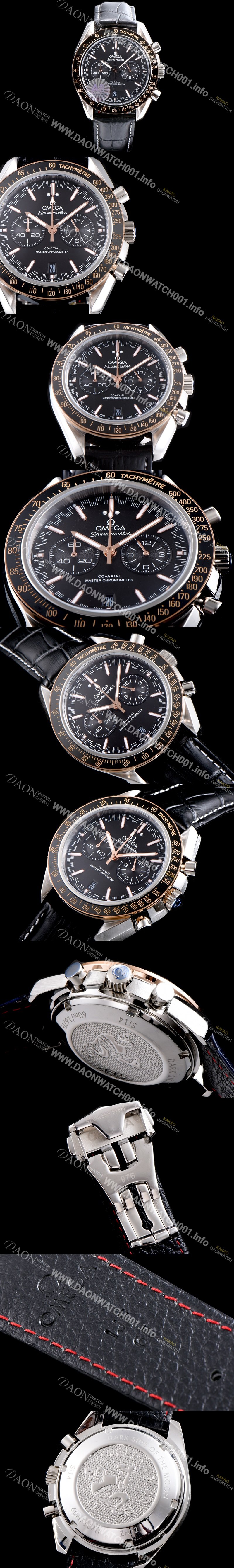 SA급 오메가 남성용 스피드마스터 329.32.44.51.01.001 레이싱 코-액시얼 마스터 크로노미터 타키미터 크로노그래프 블랙 다이얼 일본 수입산 쿼츠 무브먼트 OMG00001 xx