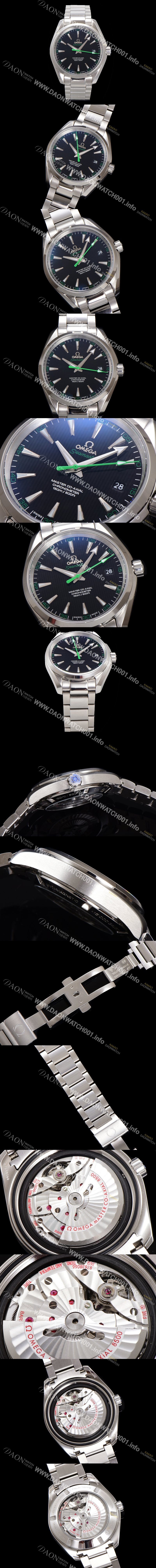 SA급 오메가 남성용 씨마스터 231.10.42.21.01.004 아쿠아테라 150M 코-액시얼 골프 에디션 41.5mm 블랙 다이얼 오토매틱 무브먼트 omg20223 xx