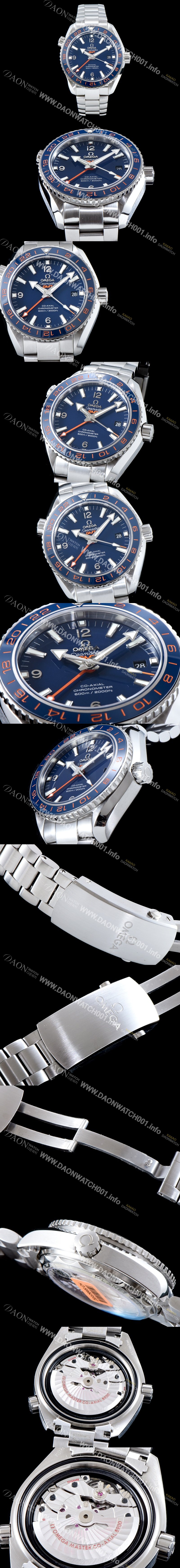 SA급 오메가 남성용 시마스터 플래닛 오션 코엑시얼 지엠티 블랙다이얼 OMG0114 xx