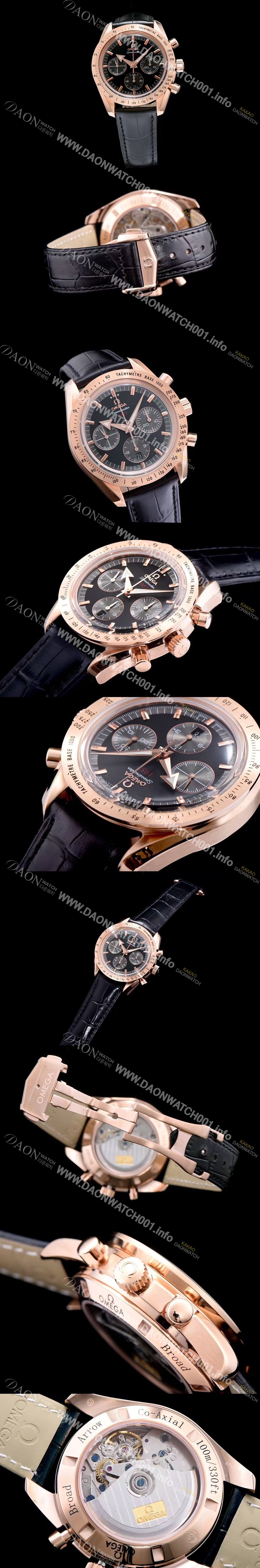 SA급 오메가 남성용 스피드마스터 1957 블랙 다이얼 오토매틱 무브먼트 OMG0340 xx