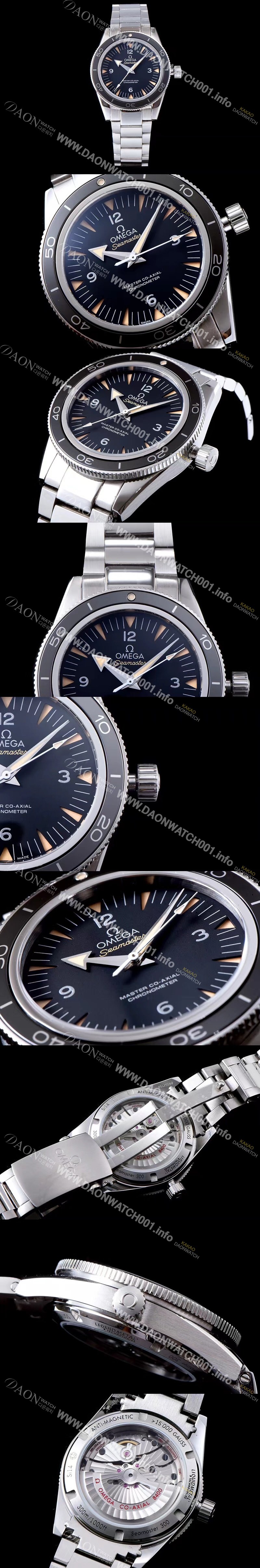 SA급 오메가 남성용 제임스본드007 2015/S 인기상품 시마스터 코엑시얼 리퀴드 메탈 블랙다이얼 OMG0100 xx