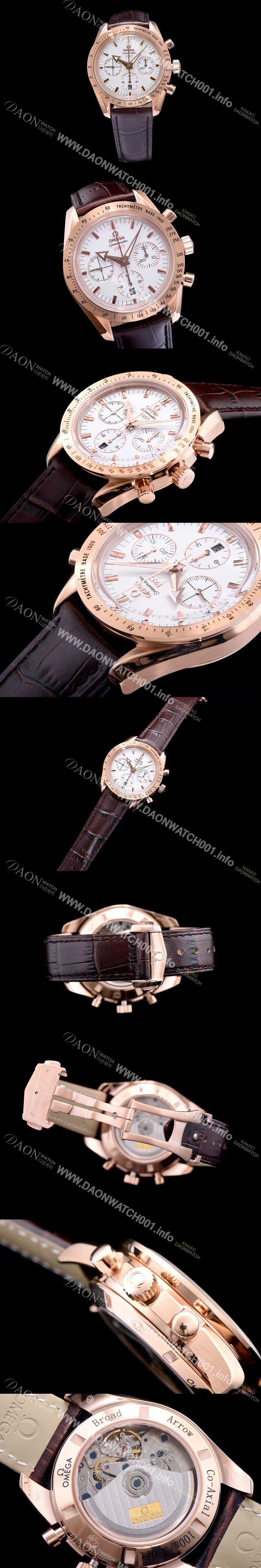 SA급 오메가 남성용 스피드마스터 1957 화이트 다이얼 오토매틱 무브먼트 OMG0341 xx