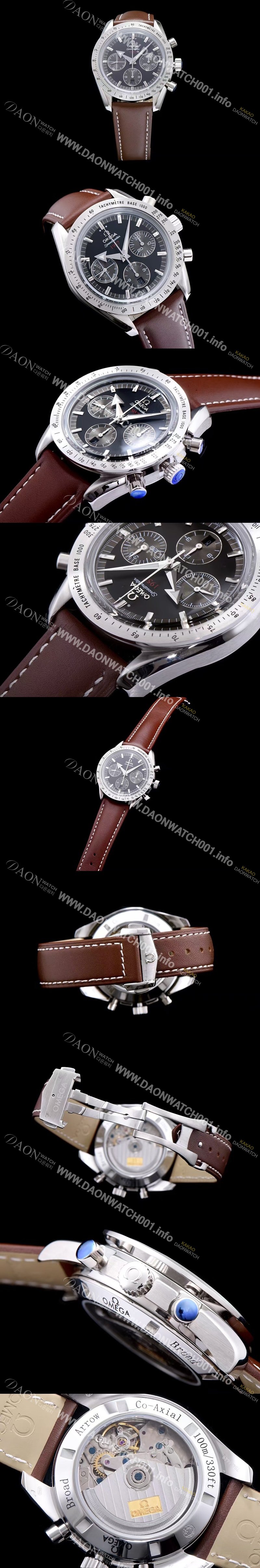 SA급 오메가 남성용 스피드마스터 1957 블랙 다이얼 오토매틱 무브먼트 OMG0340 xx