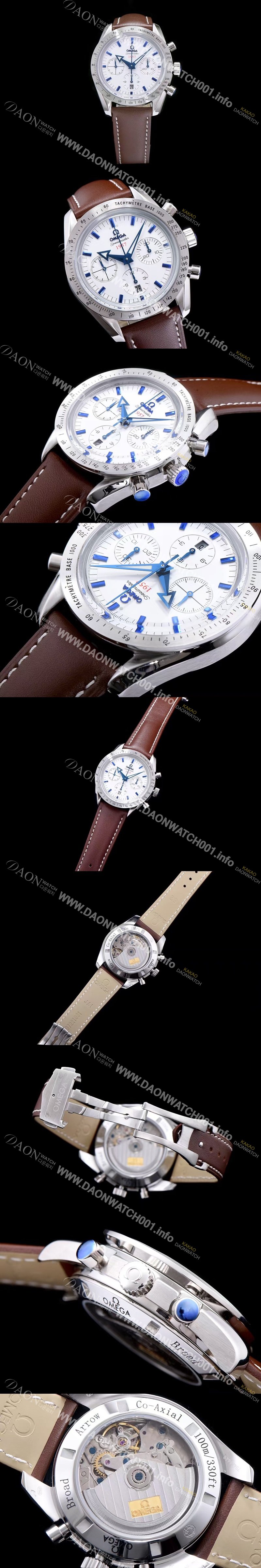 SA급 오메가 남성용 스피드마스터 1957 화이트 다이얼 오토매틱 무브먼트 OMG0343 xx