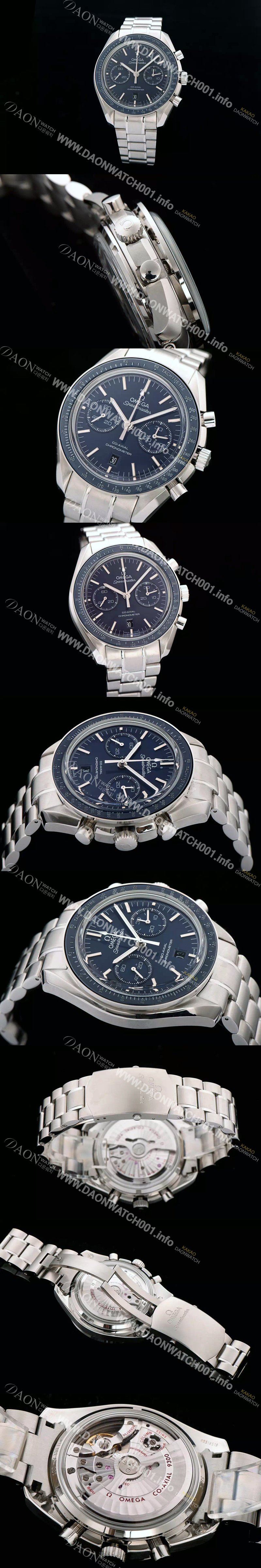 SA급 오메가 남성용 스피드마스터 크로노그래프 블루다이얼 OMG0153 xx