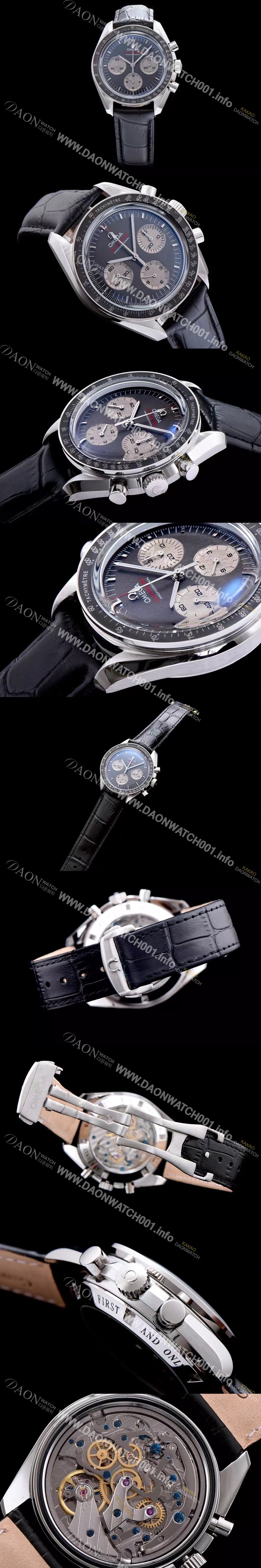 SA급 오메가 남성용 스피드마스터 그레이 다이얼 핸드 와인딩 무브먼트 OMG0001 xx