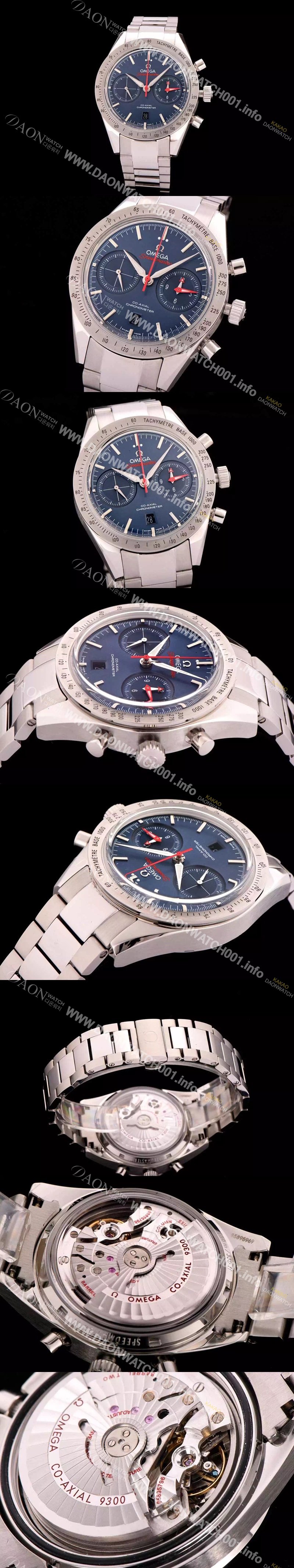 SA급 오메가 남성용 스피드마스터 크로노그래프 블루다이얼 OMG0105 xx