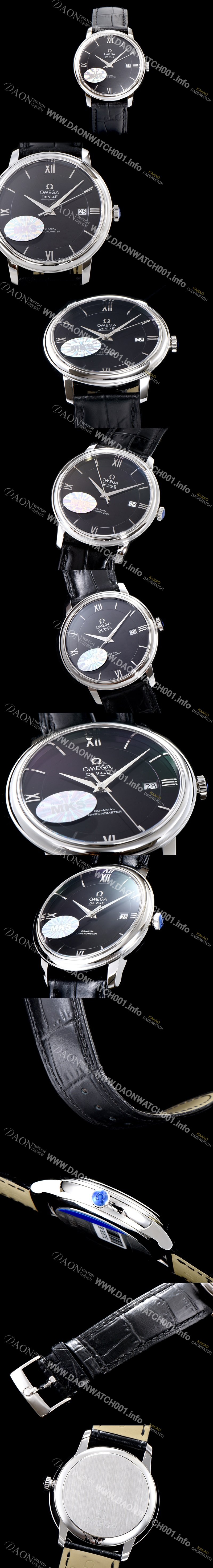 SA급 오메가 남성용 드빌 424.13.40.20.01.001 프레스티지 코-액시얼 블랙 다이얼 오토매틱 무브먼트 OMG0014 xx