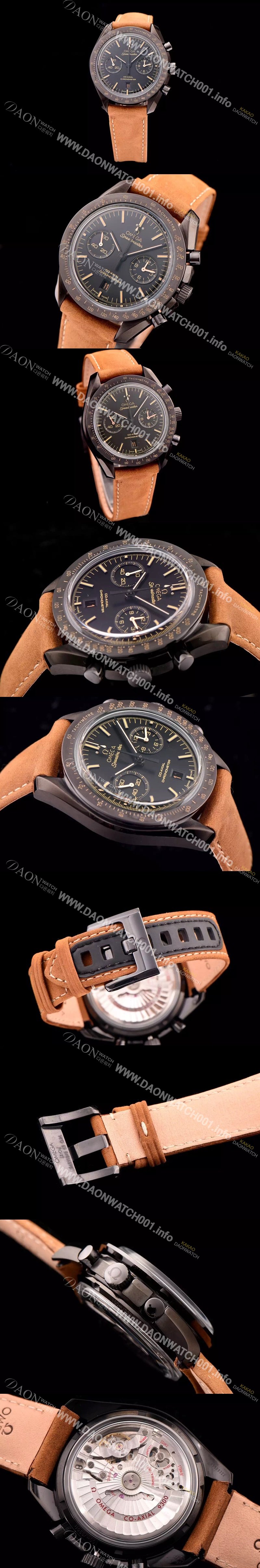 SA급 오메가 남성용 스피드마스터 크로노그래프 블랙 다이얼 OMG0002 xx