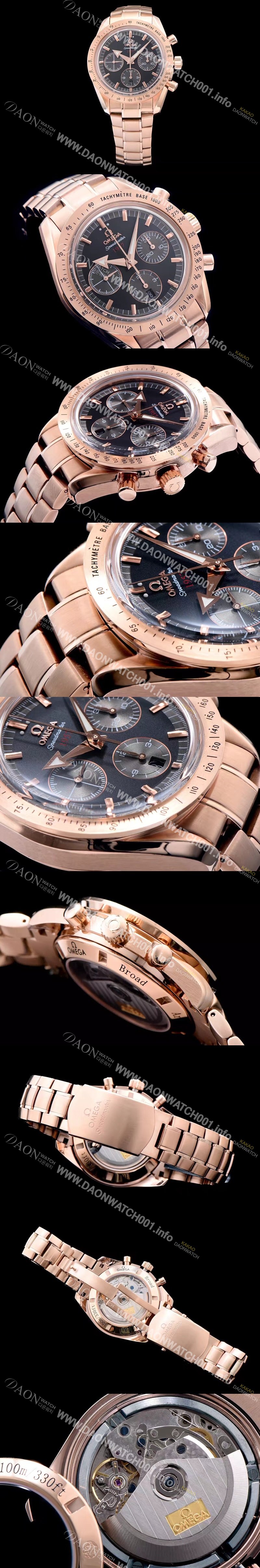 SA급 오메가 남성용 스피드 마스터 블랙 다이얼 오토매틱 무브먼트 OMG0013 xx