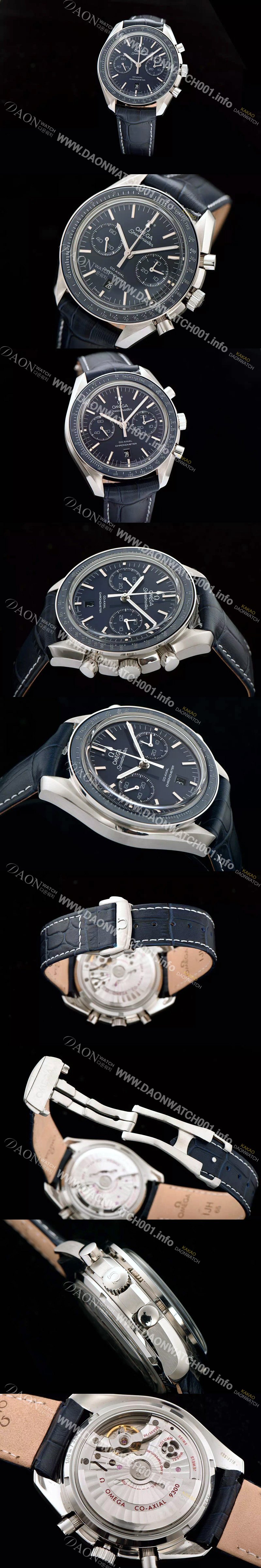 SA급 오메가 남성용 스피드마스터 크로노그래프 네이비 다이얼 블루다이얼 OMG0155 xx