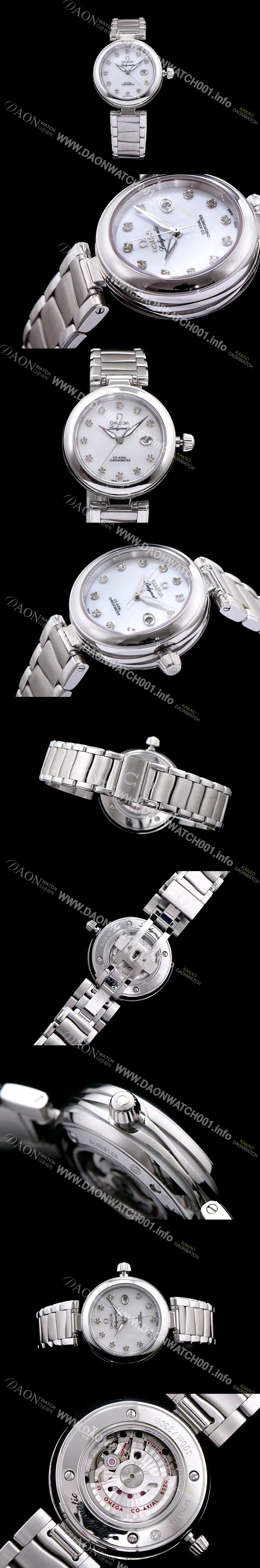 SA급 오메가 여성용 드빌 레이디메틱 신제품!! 425.30.34.20.55.002 화이트 자게 다이얼 쥬얼 다이아몬드 인덱스 브레이슬릿 오토매틱 무브먼트 OMG0030 xx