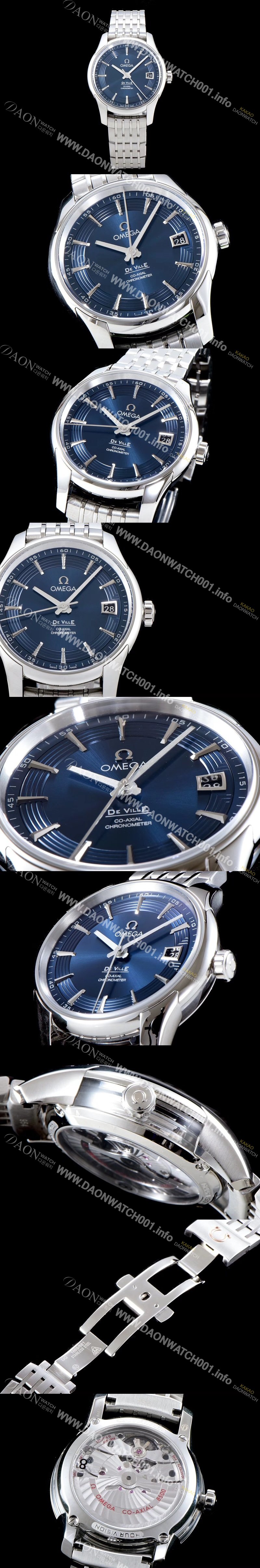 SA급 오메가 남성용 드빌 431.33.41.21.03.001 오토매틱 8500무브먼트 블루 다이얼 OMG0131 xx