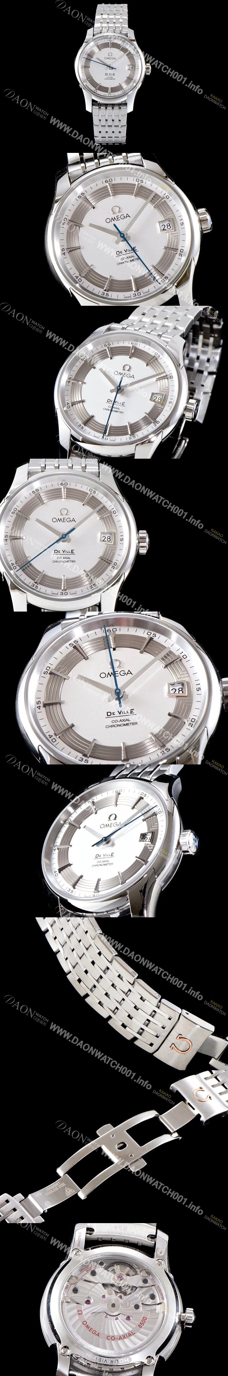SA급 오메가 남성용 드빌 8500 오토매틱 무브먼트 화이트 다이얼 OMG0152 xx