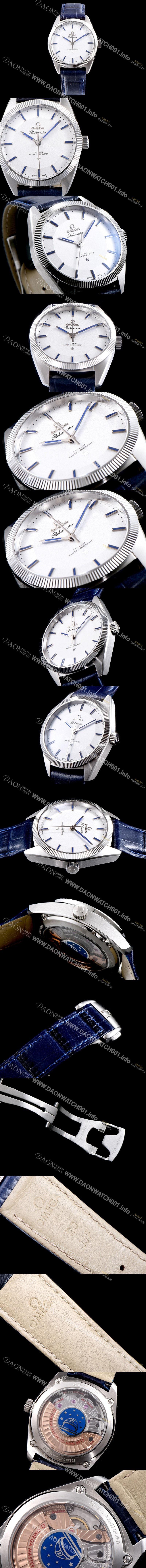 SA급 오메가 남성용 컨스틸레이션 130.93.39.21.99.001 글로브마스터 오메가 코-액시얼 마스터 크로노미터 화이트 다이얼 오토매틱 무브먼트 OMG00013 xx
