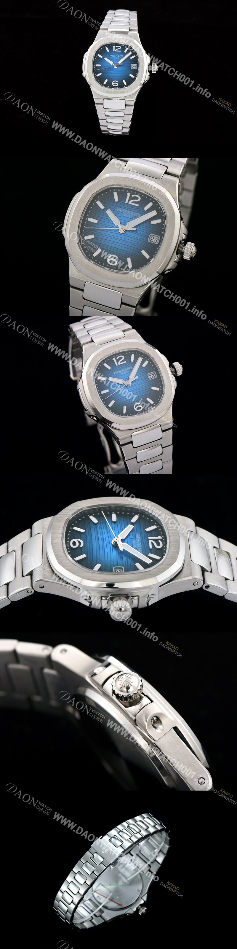 SA급 파텍필립 남성용 노틸러스 스위스 쿼츠 블루 다이얼 PAT0210 xx