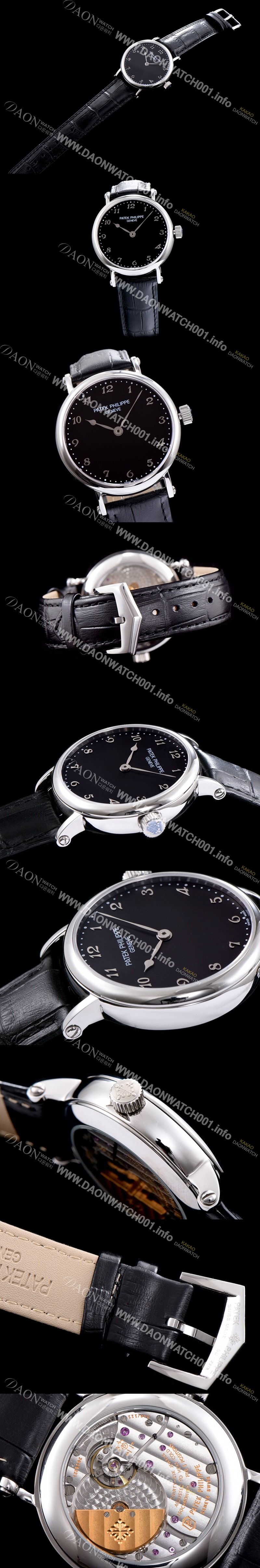 SA급 파텍필립 남성용 칼라드라바 블랙 다이얼 오토매틱 무브먼트 PAT0252 xx