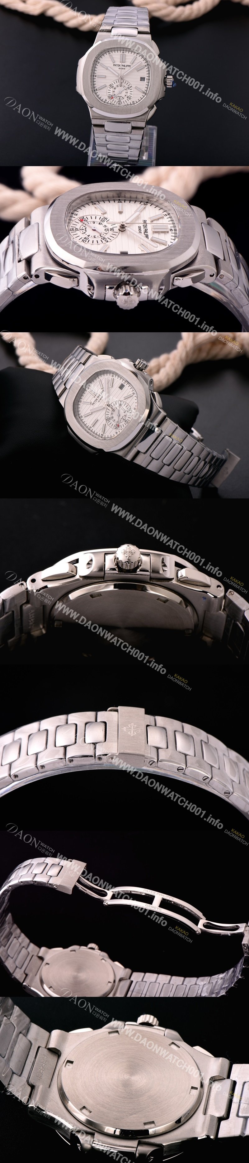 SA급 파텍필립 노틸러스 스위스 쿼츠 화이트 다이얼 PAT0423 xx