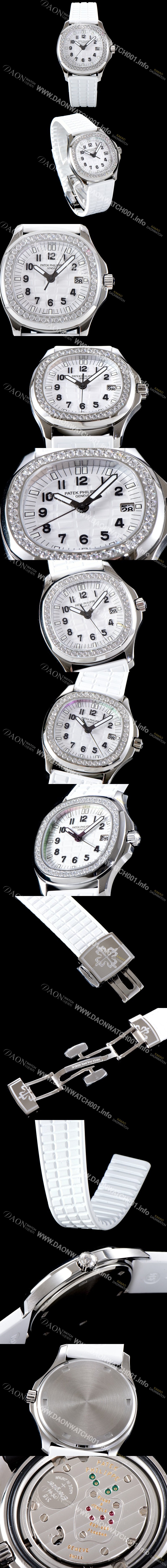 SA급 파텝필립 남성용 아쿠아넛 5067A-024 루체 시리즈 Upgrade!! 스와로브 다이아몬드 셋팅 베젤 3D 화이트 와플 다이얼 E23-250 S C 쿼츠 무브먼트 PAT0152 xx